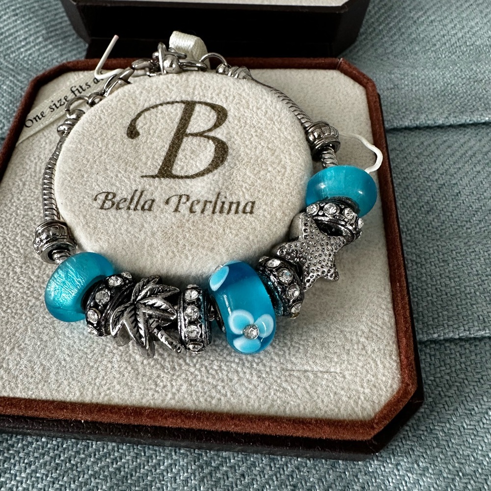 Bella Perlina Turquoise and Silver Bracelet